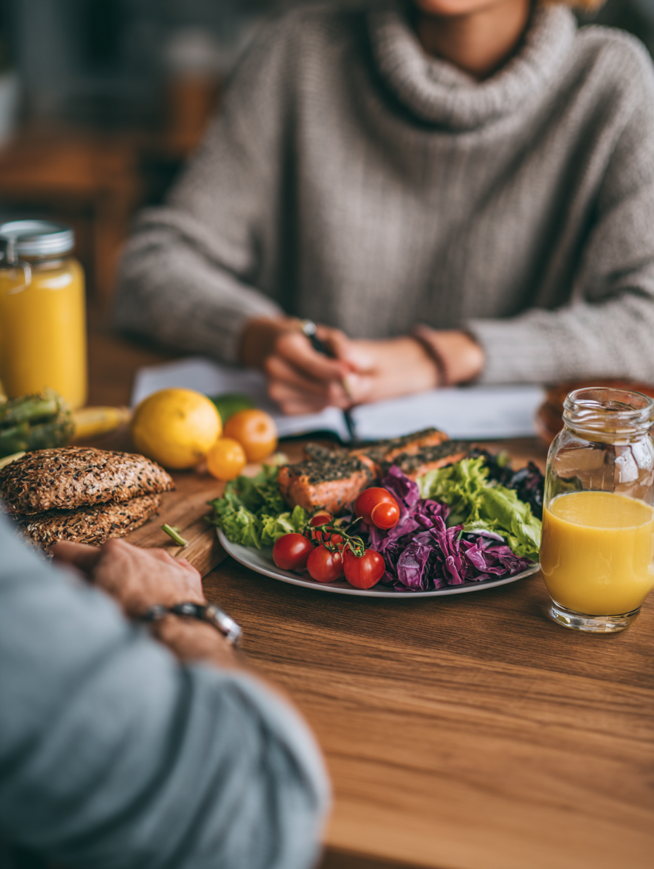 Чаша с детоксикираща вода с лимон и мента
